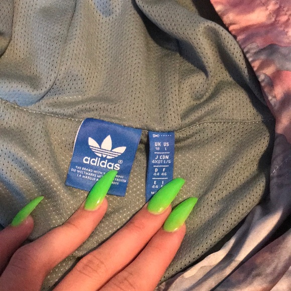 Adidas pullover jacket. Marble pattern. Worn once. - Picture 3 of 3